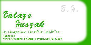 balazs huszak business card